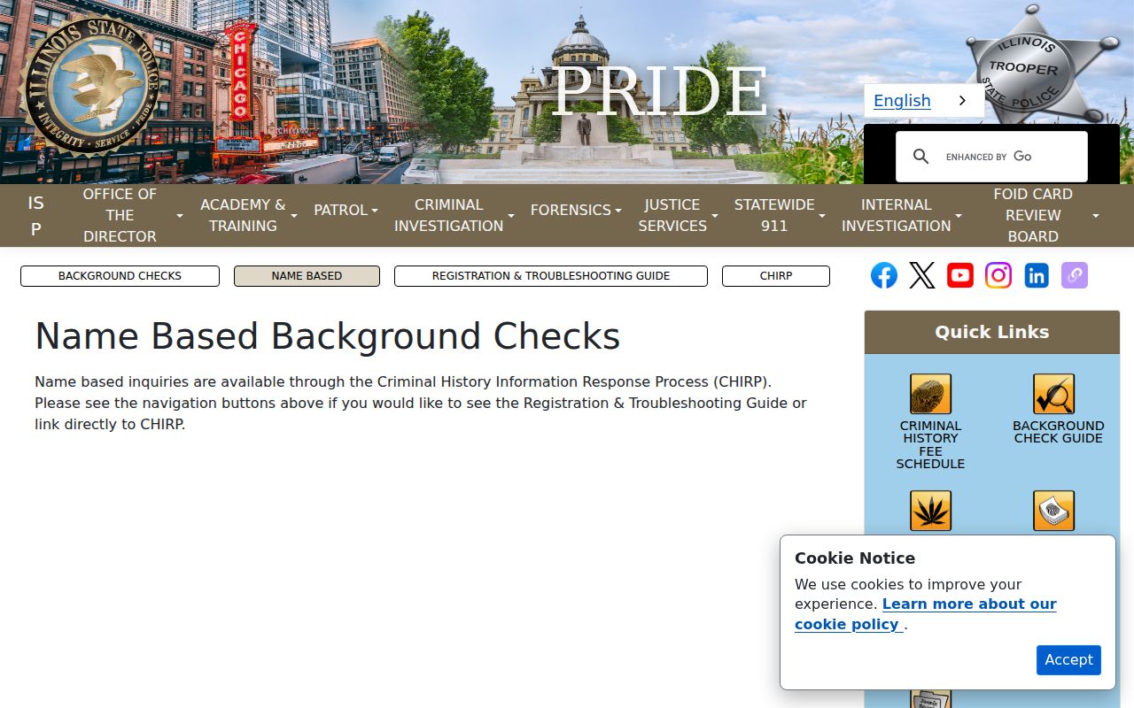 Ford County arrest lookup ISP name-based source