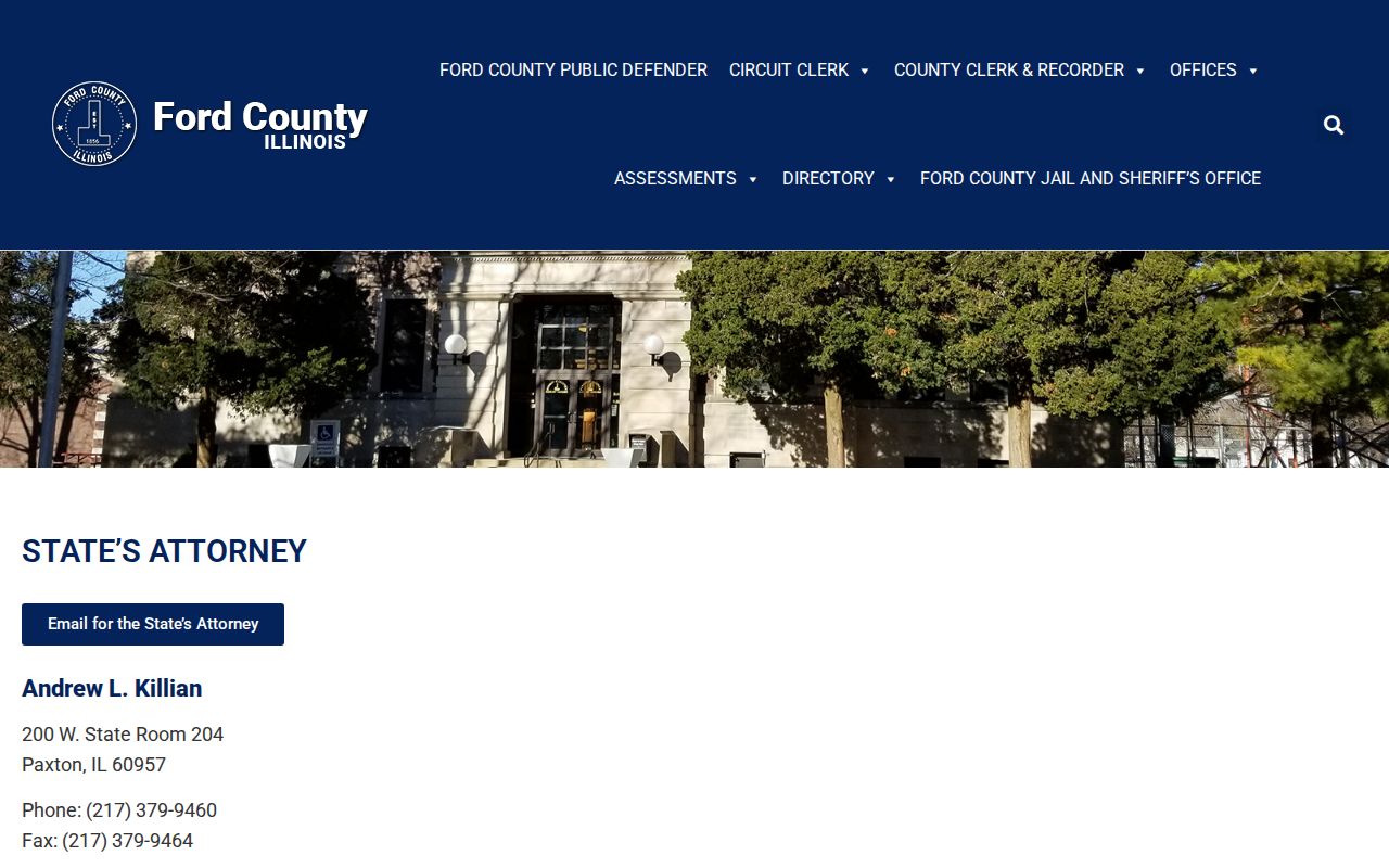 Ford County criminal records State's Attorney office page